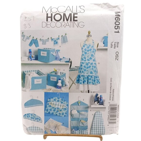 McCalls M6051 UNCUT M6051, 2010 Home Decorating Apron Ironing Cover Oraganizer B - Picture 1 of 2